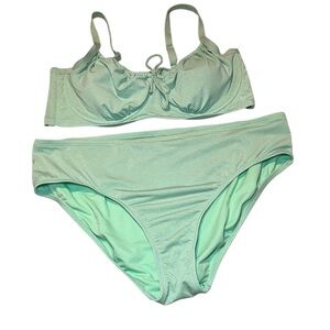 Wild fable mint green high waist bikini 2x new nwot plus bathing suit swimsuit